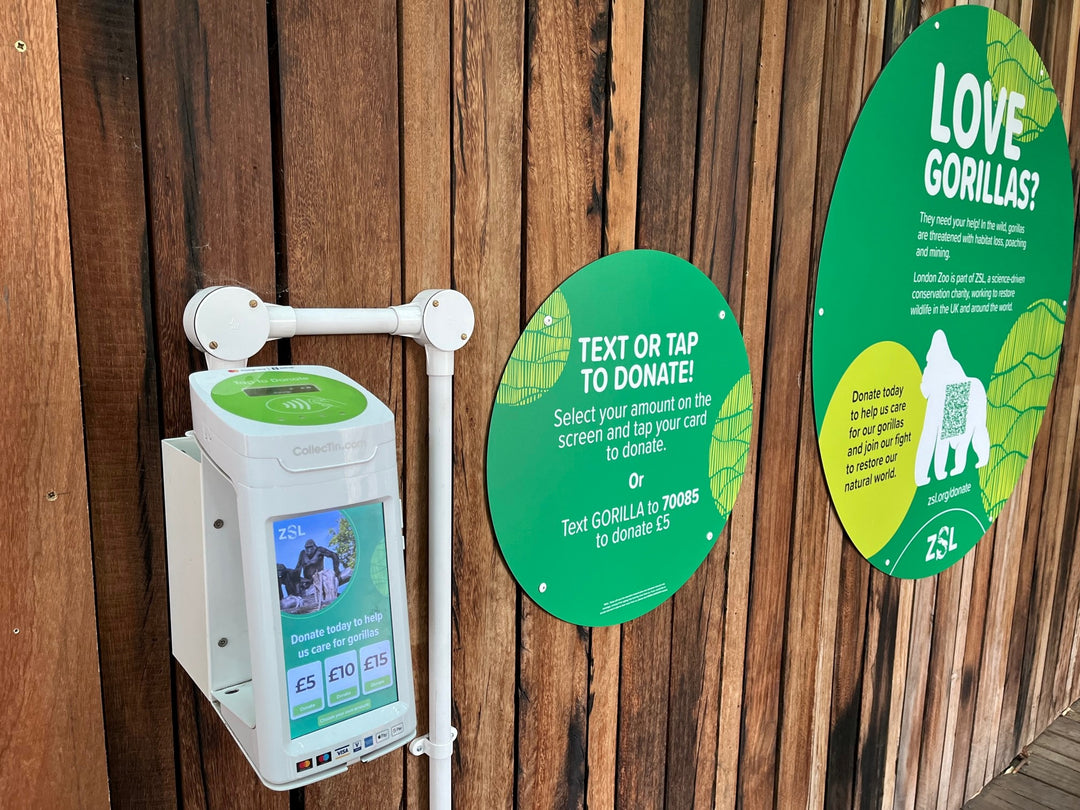 CollecTin wallmounted at the Gorillia enclosure