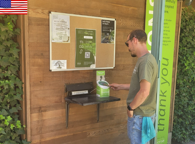 Growing support through tap-to-donate at The Pacific Bonsai Museum